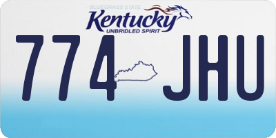KY license plate 774JHU