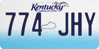 KY license plate 774JHY