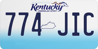 KY license plate 774JIC