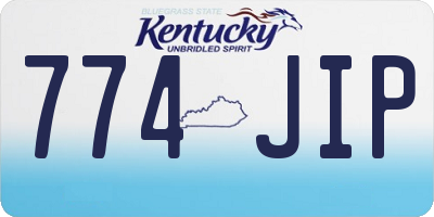 KY license plate 774JIP