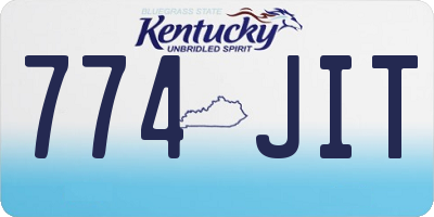 KY license plate 774JIT