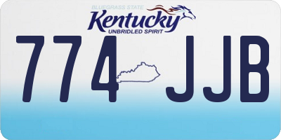KY license plate 774JJB
