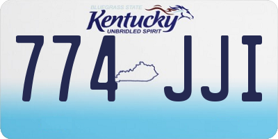 KY license plate 774JJI