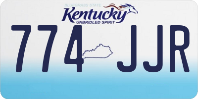 KY license plate 774JJR