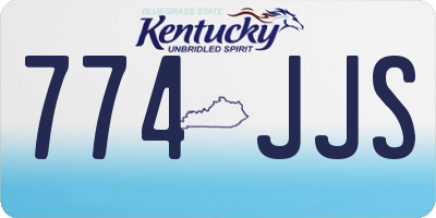 KY license plate 774JJS