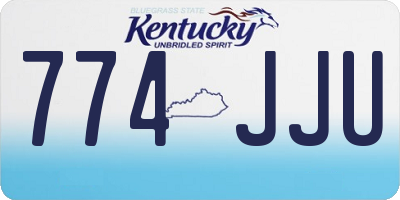KY license plate 774JJU