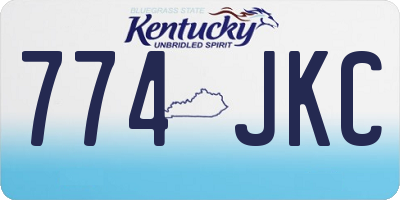 KY license plate 774JKC