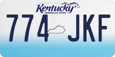 KY license plate 774JKF