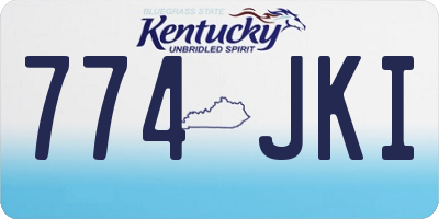 KY license plate 774JKI