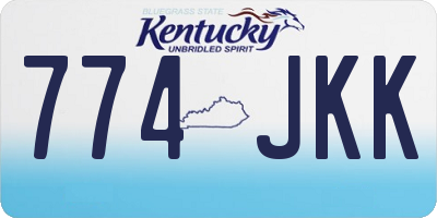 KY license plate 774JKK