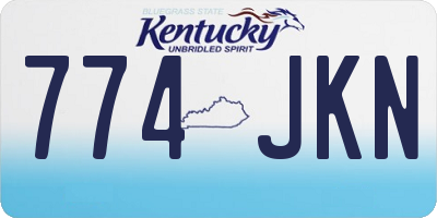 KY license plate 774JKN