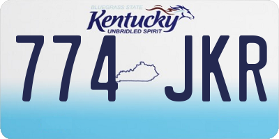 KY license plate 774JKR