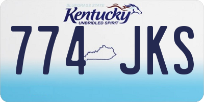 KY license plate 774JKS
