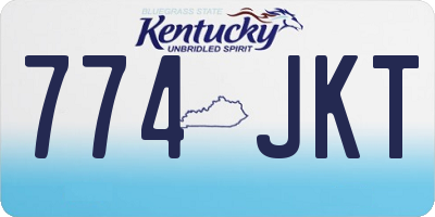 KY license plate 774JKT