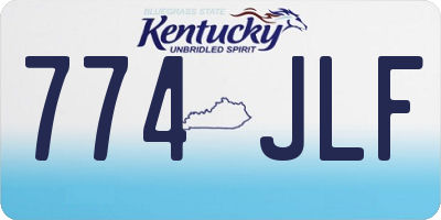 KY license plate 774JLF