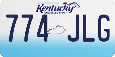 KY license plate 774JLG