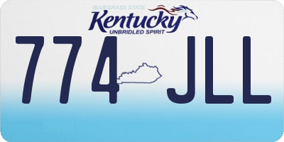 KY license plate 774JLL