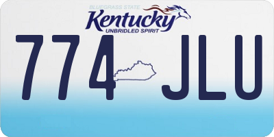 KY license plate 774JLU