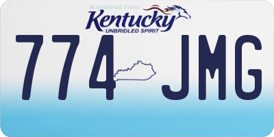 KY license plate 774JMG