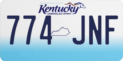 KY license plate 774JNF