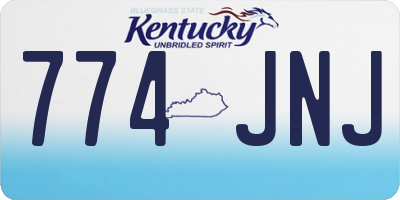 KY license plate 774JNJ
