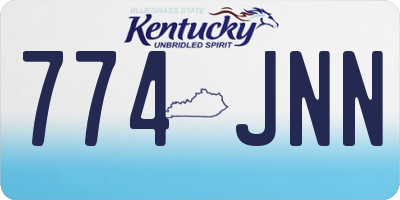 KY license plate 774JNN