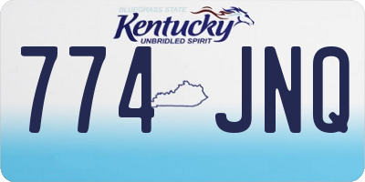 KY license plate 774JNQ