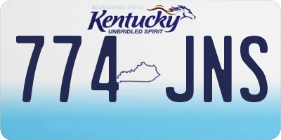 KY license plate 774JNS