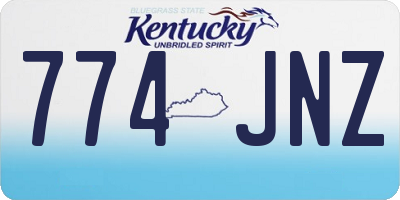 KY license plate 774JNZ