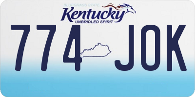 KY license plate 774JOK