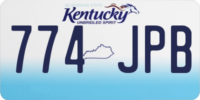 KY license plate 774JPB
