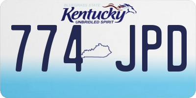 KY license plate 774JPD