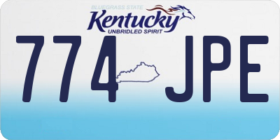KY license plate 774JPE