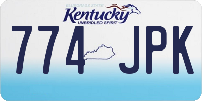 KY license plate 774JPK