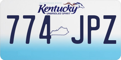 KY license plate 774JPZ