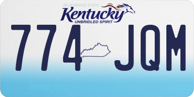 KY license plate 774JQM