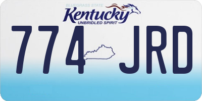 KY license plate 774JRD