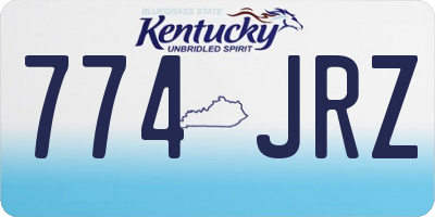 KY license plate 774JRZ
