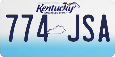 KY license plate 774JSA