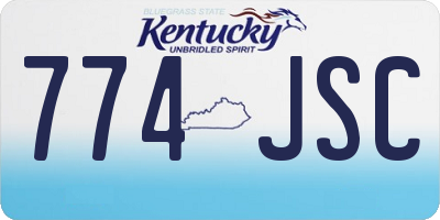 KY license plate 774JSC