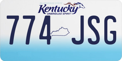 KY license plate 774JSG