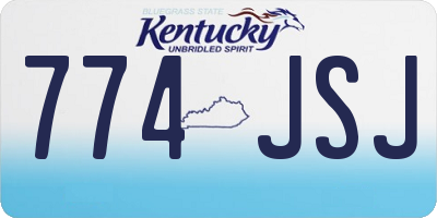 KY license plate 774JSJ