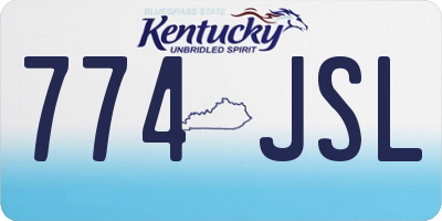 KY license plate 774JSL