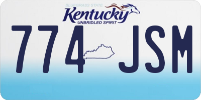 KY license plate 774JSM
