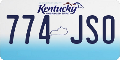 KY license plate 774JSO