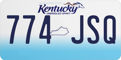 KY license plate 774JSQ