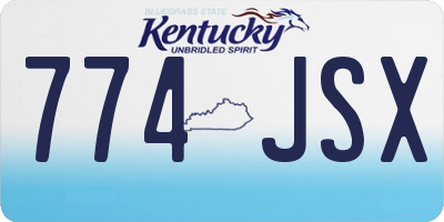 KY license plate 774JSX