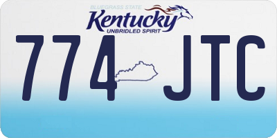 KY license plate 774JTC