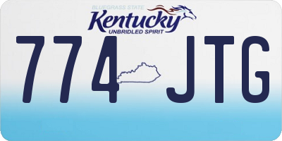 KY license plate 774JTG