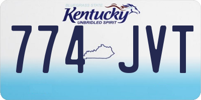 KY license plate 774JVT